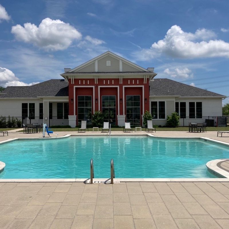 The same community pool with clear blue water